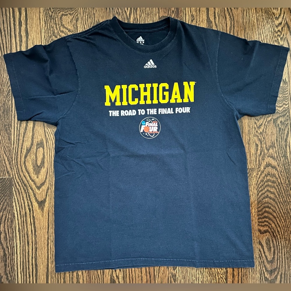 2011 Michigan Wolverines Basketball NCAA Final Four Graphic Shirt DS Men Size XL